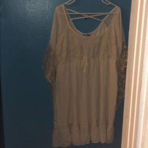 Ivory short baby doll dress